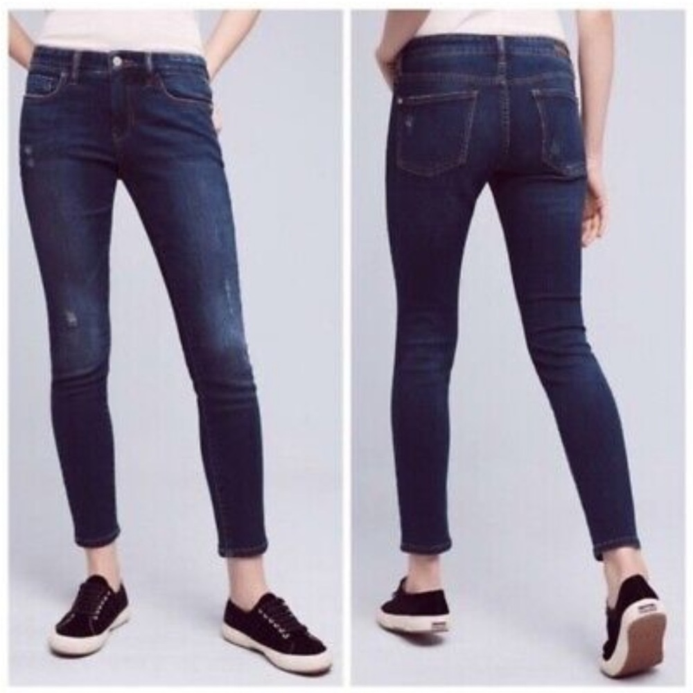 Anthropologie pilcro letterpress stet distressed skinny jean